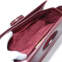 カルティエ マストライン レザー ショルダーバッグ ボルドー