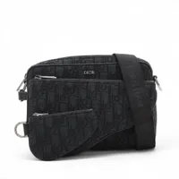 ☆ヴィンテージ☆DIOR☆オブリークキャンバス クロスバッグ ディオール オブリーク サドル キャンバス ショルダーバッグ