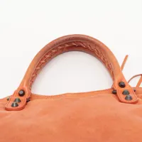バレンシアガ ザ シティ レザー 2WAYハンドバッグ オレンジ 115748 