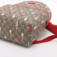 GUCCI GGキャンバス　リュック・バックパック　ピーターページ GGキャンバス ミディアム バックパック ・ベージュ＆ダークブラウン