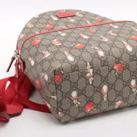 グッチ GGスプリーム チルドレンズ PVCxレザー バックパック/リュック