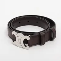 セリーヌ トリオンフ ベルト 85 レザー ブラウン A3713107｜中古