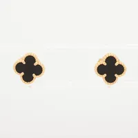 【USED】ヴァンクリーフ&アーペル オニキスピアス 750 ヴァンクリーフ&アーペル スウィートアルハンブラ オニキス