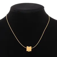 エルメス カージュドアッシュ Hキューブ ネックレス GP ゴールド