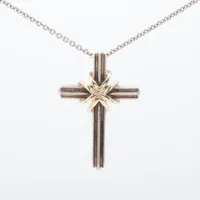 ◇ティファニー◇ シグネチャークロス ネックレス Ag925 Au750 7.8 ティファニー シグネチャークロス ネックレス 925×750 7.8g