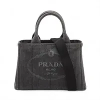 PRADA 2WAY ハンドバッグ デニム PRADA デニム ファブリック 2WAYハンドバッグ ネイビー (PRADA
