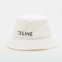 ⭐️ 極美品 セリーヌ ロゴ バケットハット ナイロン カーキ 鑑定済 CELINE】セリーヌ『ロゴ バケットハット ナイロンツイル