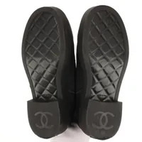 シャネル ココマーク レザー ショートブーツ 36 1/2 レディース