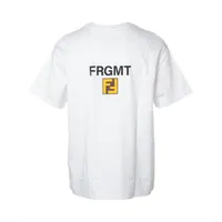 フェンディ 23年 コットン Tシャツ L メンズ ホワイト FY1144