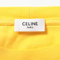 セリーヌ コットン Tシャツ S メンズ イエロー 2X681671Q ロゴ