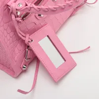 バレンシアガ☆クロコ型押しレザーハンドバッグ PINK バレンシアガ BALENCIAGA クロコ 2way ミニ ショルダーバッグ
