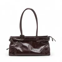 プラダ ボニー ミディアム レザー ハンドバッグ ブラック レザー ショルダー PRADA - プラダ ボニー ミディアム レザー ハンドバッグ