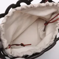 極美品✨ロエベ　スモールボーリングバッグ　アナグラム　キャンバス　レザー　総柄 極美品✨ロエベ スモールボーリングバッグ アナグラム