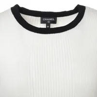 CHANEL ホワイト 半袖ニット M CHANEL ホワイト 半袖ニット M
