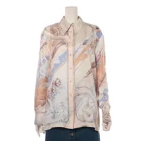 エルメス マルジェラ期 シルク シャツ 42 レディース マルチカラー