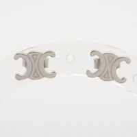 CELINE シルバー トリオンフ　ピアス CELINE トリオンフ ピアス シルバー ブラス クリスタル