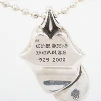 CHROME HEARTS リップアンドタン　ネックレス　ボールチェーン付き クロムハーツ リップ&タン ネックレス 925 32.6g ボールチェーン