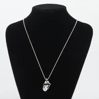 CHROME HEARTS リップアンドタン　ネックレス　ボールチェーン付き クロムハーツ リップ&タン ネックレス 925 32.6g ボールチェーン