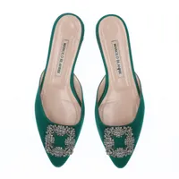 マノロブラニク ミュール 36 美品✨️ マノロ ブラニク サンダル ミュール ゴールド パイソン