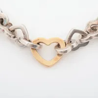 ティファニー ハートリンク【ミレニアム 】 ゴールド＆シルバーブレスレット TIFFANY&Co.】ティファニー ハートリンク ブレスレット