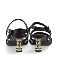 シャネル ココマーク レザー サンダル 35 1/2 レディース ブラック