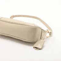 【美品】プラダ カメラバッグ レザー×ナイロン ベージュ ギャラ付 プラダ ナイロンxレザー ショルダーバッグ ベージュ 1BC201