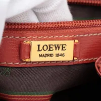 ロエベ ベラスケス レザー 2WAYハンドバッグ レッド WZ514683｜中古