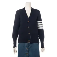 tibi ウール　バックレス　カーディガン　ネイビー UNISEX 》RINEN / 2/15ウール天竺編み カーディガン ( ネイビー