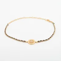 シャネル ココマーク F24A チョーカー GP×革 ゴールド×ブラック