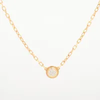 カルティエ ダムール SM ダイヤ ネックレス 750(YG) 2.7g