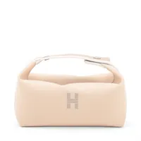 エルメス ブリッド ア ブラックPM キャンバス ベージュ シルバー金具