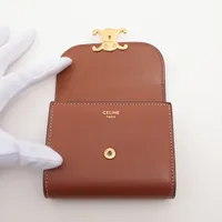 セリーヌ トリオンフ スモールフラップウォレット レザー