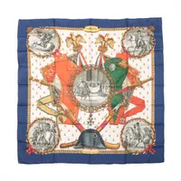 ■希少 エルメス スカーフ カレ 90 NAPOLEON ナポレオン ブルー HERMES（エルメス） カレ90 ナポレオン NAPOLEON スカーフ ブルー
