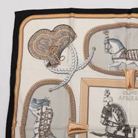 エルメス☆カレ90☆GRAND APPARAT☆シルク☆盛装の馬☆ヴィンテージ HERMES エルメス カレ90 GRAND APPARAT 盛装の馬 シルクスカーフ