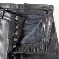 クロム！ クロムハーツ パンツ レザー サイズ31 ブラック×シルバー