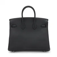 HERMES25フェルト エルメス バーキン25 ルトゥルネ トゴ ブラック マットシルバー