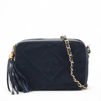 CHANEL 希少 サテン ミニマトラッセ 6連チェーン ラインストーン ☆XX1197 CHANEL シャネル サテン ミニマトラッセ ターンロック