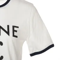 CELINE トリオンフ　ホワイト Tシャツ　xs セリーヌ トリオンフ エディ期 コットン Tシャツ XS レディース