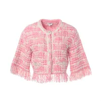 シャネル ココボタン 06C レーヨン×シルク ジャケット 40 レディース