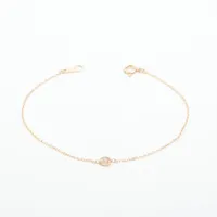 アガット ダイヤ ブレスレット K10(YG) 0.6g 0.03 A3726970