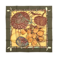 美品 エルメス カレ90 Jardin Creole クレオルの楽園 スカーフ エルメス カレ90 Jardin Creole クレオルの楽園 スカーフ シルク