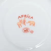 エルメス アフリカ カップ&ソーサー 陶器 オレンジ 2客セット