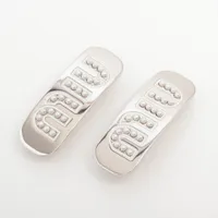 9/7までお値下げ　ミュウミュウ ロゴ バレッタ ラインストーン シルバー MIU MIU - ミュウミュウ ロゴ クリスタル ヘアクリップ ヘアピン