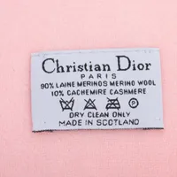 極美品 Christian Dior ディオール ロゴ ピンク マフラー ウール 極美品 Christian Dior ディオール ロゴ ピンク マフラー ウール