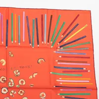 エルメス カレ90 A VOS CRAYONS さあ色鉛筆を出して スカーフ