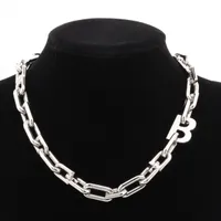 バレンシアガ メタルロゴ ネックレス シルバー BALENCIAGA バレンシアガ メタルディテールロゴ ネックレス