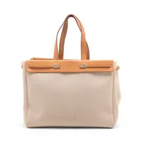 【国内正規品】 HERMES エルメス エールバッグ カバストワルアッシュ□Ｐ刻 エルメス エールバッグ カバスGM トワルアッシュxレザー