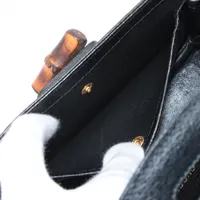 グッチ オールドグッチ バンブー レザー ハンドバッグ ブラック