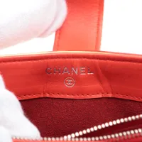 CHANEL レッドレザーポーチ 80 32 CHANEL シャネル ポーチ ココマーク レッド キャビアスキン