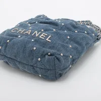 【デニム素材★】CHANEL CHANEL22ミニ ショルダーバッグ CHANEL22 シャネル22 ミニ ハンドバッグ ショルダーバッグ